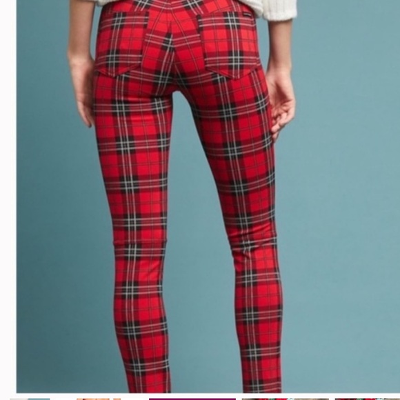 Sanctuary -  Christmas RED plaid leggings - WOMEN SMALL worn once - Picture 9 of 9